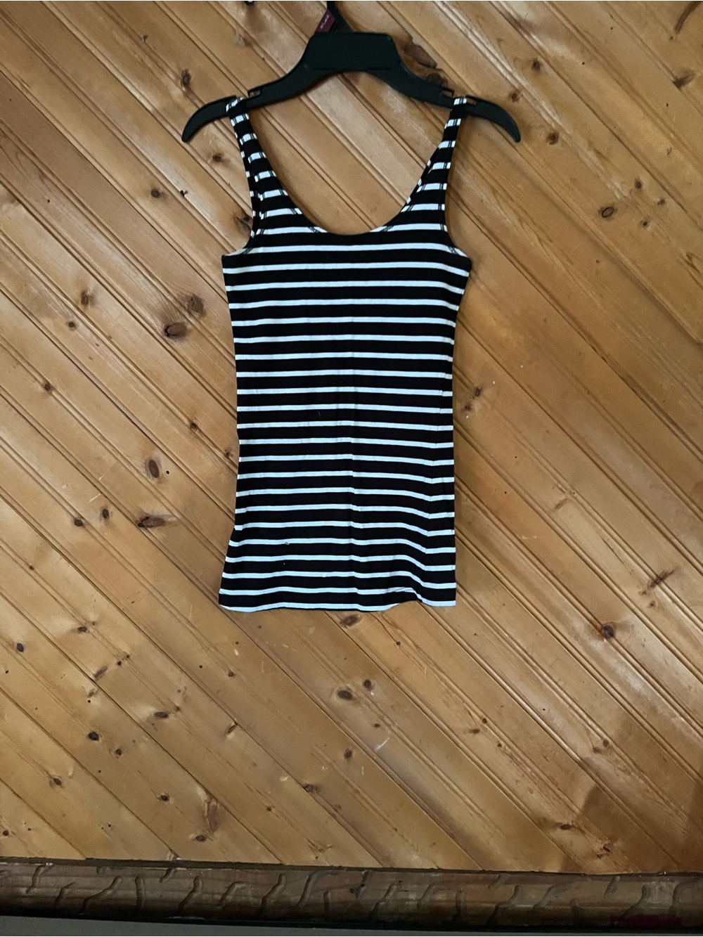 Classic Black & White Striped Tank Top - Women
